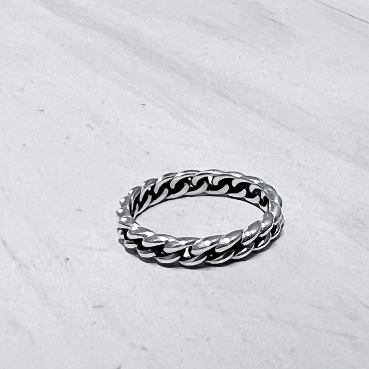 Thin Cuban Link Ring